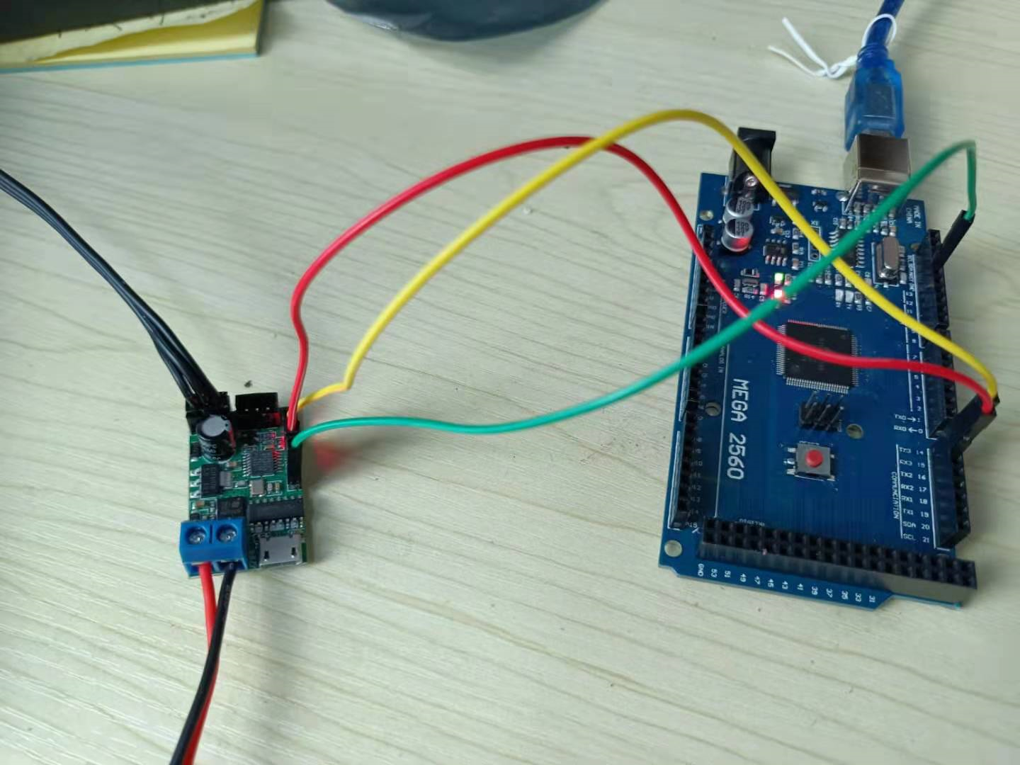 Arduino Mega2560 Physical Wiring Photo