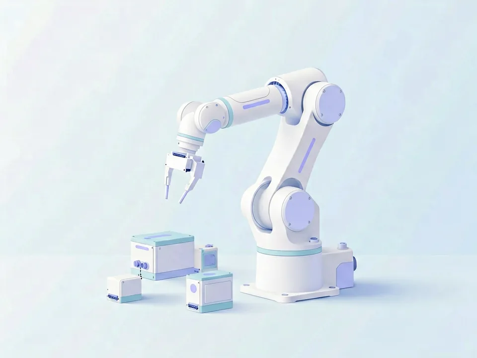 Light minimalist bus servo robotic arm research application visual