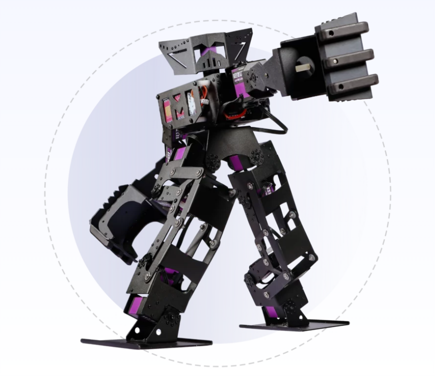 Fashion Star humanoid fighting robot with aluminium alloy frame driven by serial bus servos